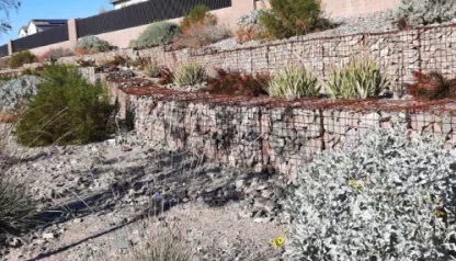 Gabion retaining wall